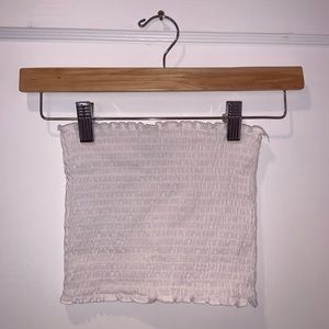Hollister Smocked White Tube Top